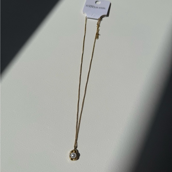 Pearl  Necklace 18K Gold Simplicity Retro Pea Pearl - Picture 7 of 10